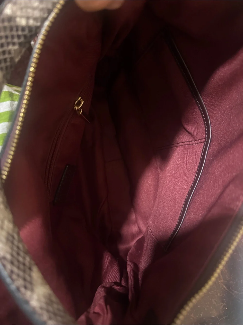 Burgundy Italian Leather Bag